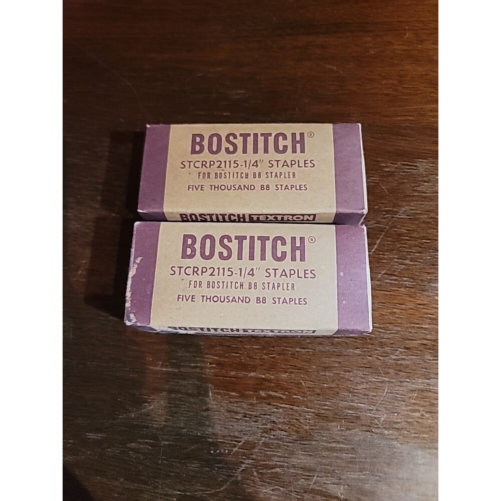 Bostitch Staples For B8 Stapler STCRP2115-1/4" 2 Partial Boxes Vintage